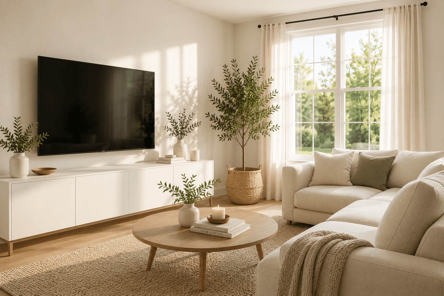 Bright modern living room