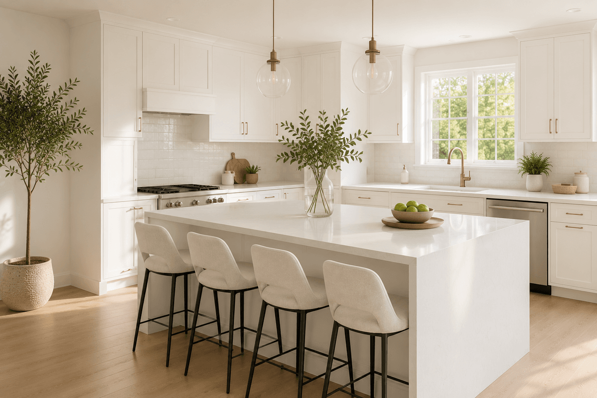 Sparkling white kitchen
